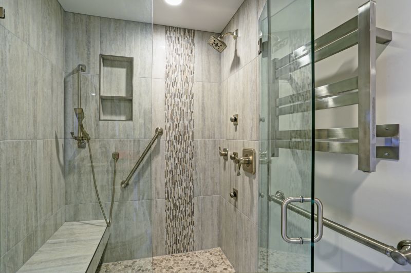 Double Shower Area with Glass Divider